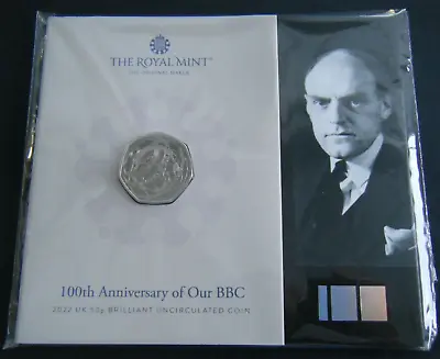 £12.99 • Buy 2022 The BBC BU 50p Fifty Pence Coin Brilliant Uncirculated  Pack - In Stock