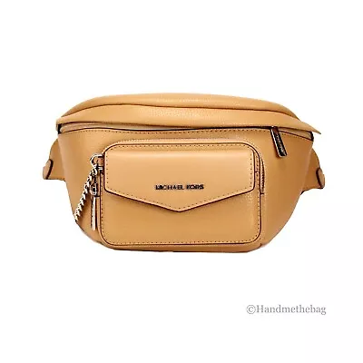 Michael Kors Maisie Large Camel 2-n-1 Waistpack Card Case Fanny Pack Bag • $89