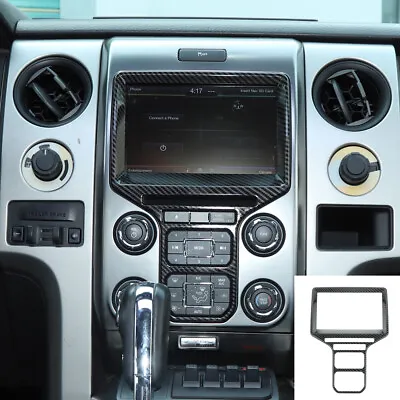 Central Control Navigation Screen Panel Trim Frame For Ford F150 2013-14 Carbon • $36.99