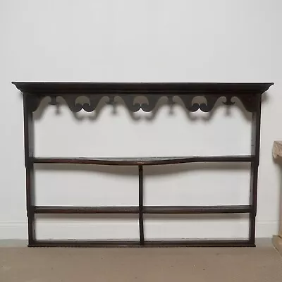 18th Century Oak Delft Rack Georgian Dresser Top Country Antique • £250