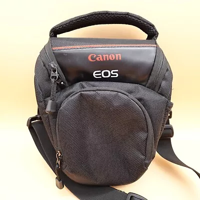 Canon EOS Camera Bag Black Nylon Strap Belt Loop Padded Pocket • $19.95