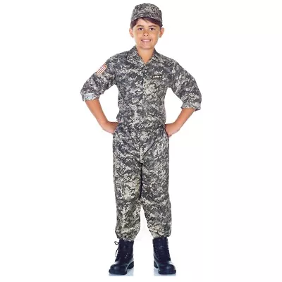 Army Costume Kids Soldier Halloween Fancy Dress • $21.20