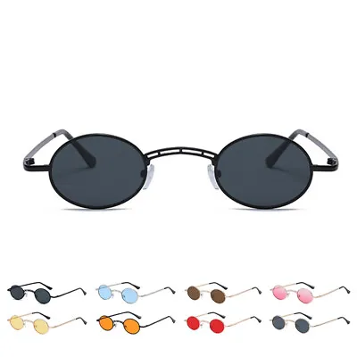 Fashion Retro Oval Sunglasses John Lennon Style Vintage Hippie Sun Glasses UV400 • $11.69