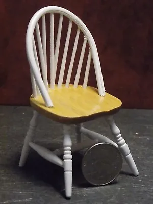 Dollhouse Miniature Kitchen Chair Windsor Oak 1:12 Inch Scale E208 DollysGallery • $14.99