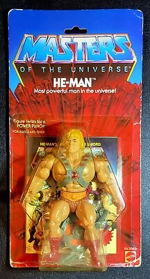 1981-82 MOTU HE-MAN 8 BACK G1 MEXICO! Masters Of The Universe MOC GRAIL! • $3499.99
