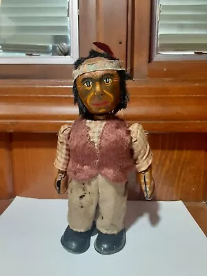 ALPS Japan Wind Up Tin Toy Big Chief Indian Walks. Rare • $68