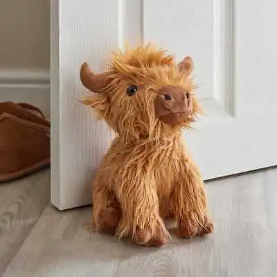 £19.89 • Buy Scottish Highland Cow Coo Door Stop Cuddly Novelty Country Farm House Home Cute