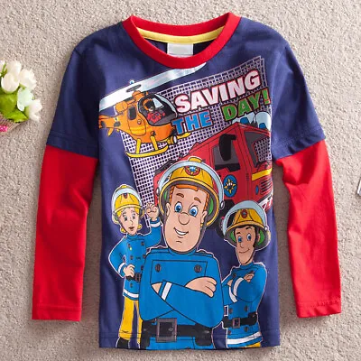 NEW Boys Fireman Sam T-Shirt 1-5 Years | 100% Cotton | Kids Top • $19.99