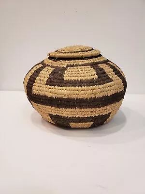 Vintage Native Hand Woven Coiled Basket • $28