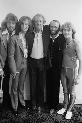 The Bee Gees With Their Younger Brother Andy Gibb And Manager Rob - Old Photo 2 • $8.50