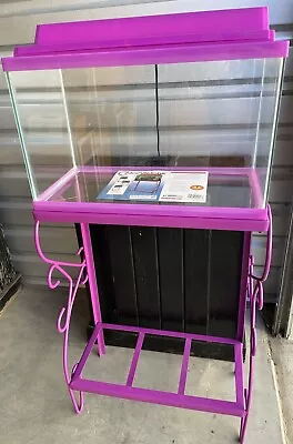 PINK AQUARIUM With PINK STAND And PINK LIGHTED HOOD (Local Pickup Only) • $169.99