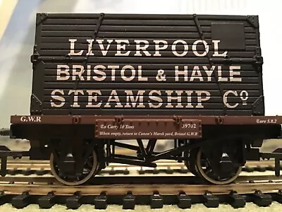 DAPOL. 00. Wessex Wagons. GW Conflat & Container. BRISTOLLIVERPOOL & HAYLE. New • £18