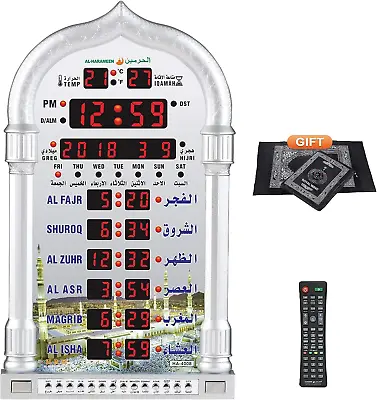 LED Digital Muslim Clock Islamic Wall Clock Prayer Times Wall Clockmosque • $85.99