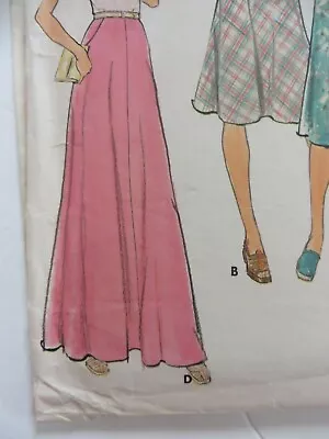 Vtg 70's Butterick 4067 SLIGHTLY FLARED DRESS FLOOR LENGTH Sewing Pattern Women • $15.99