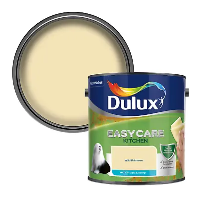 £30.99 • Buy Dulux Paint Wild Primrose Easycare Kitchen Matt Emulsion 2.5 Litres
