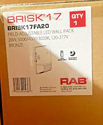 Rab 20 Watt Brisk Led Wall Pack Brisk17fa20 • $39.99