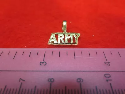 14 Kt Gold Plated Army Military Armed Forces Charm Pendant • $6.71