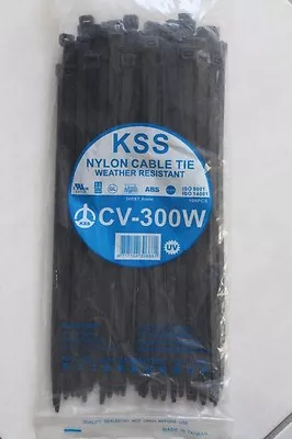 100 HEAVY DUTY 7.6mm X 300mm Cable Zip Ties Nylon UV Resistant 55KG Strength KSS • $30.50