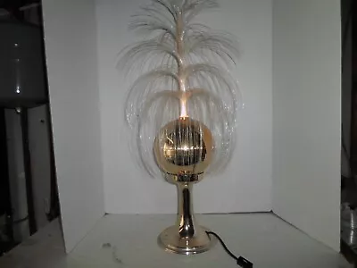 Vintage MCM Fiber Optic Lamp Rotating Light Space Age Style Futuristic SEE VIDEO • $84.50