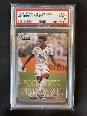 2018 Topps Stadium Club MLS ALPHONSO DAVIES RC PSA 9 Vancouver Whitecaps #21 • £20