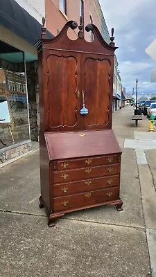  Slant Front Mahogany Secretary 18thc Style Of The Virginia Galleries. • $1160