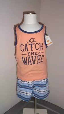 NEW Boys Size 0-3 Months Gymboree Outfit Catch The Waves Tank Top & Shorts NWT • $3.99