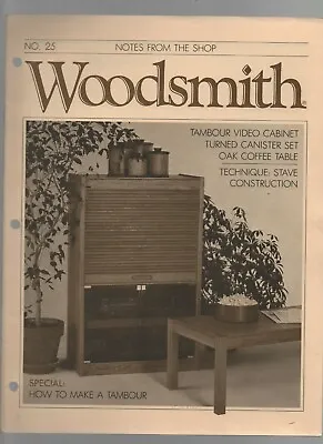 Woodsmith #25 - January - February 1983 Video Cabinet Canister Set Oak Table • $0.99