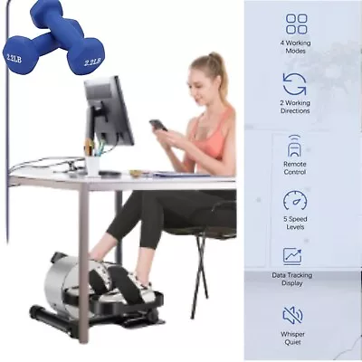 Under Desk Elliptical Machine Electric Leg Exerciser While Sitting W/Smart APP • $139.99