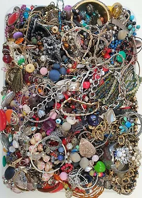 Bulk Vintage Lot Jewellery Parts Beads Cabochons Stones Findings Craft #4247 • $78