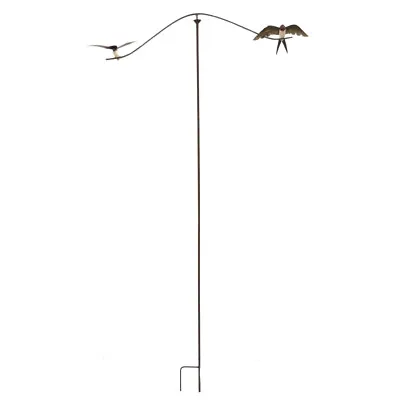 Swallow Wind Spinner Bird Garden Stake Ornament Lawn Metal Gift 1.5m Tall Decor • £22.99