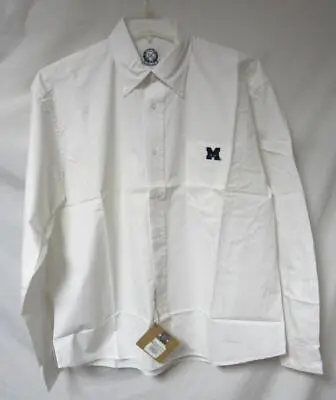 Michigan Wolverines Men's Size Large Oxford Button-Up Shirt C1 6157 • $21.24