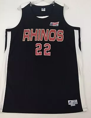 Russell Athletic Rhinos #22 AAU Boys Basketball Jersey Size XL Black • $28.99