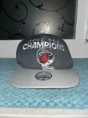 Miami Heat Adidas 2012 NBA Champions Official Locker Room Snapback Cap Hat • $16.99