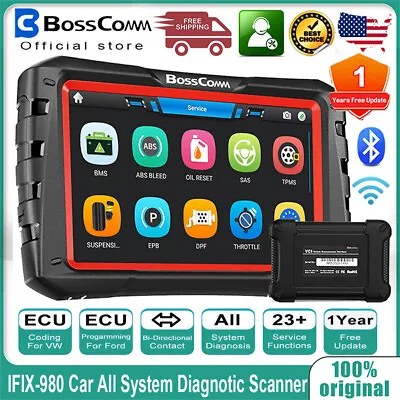 Car Bidirectional OBD2 Scanner All System Diagnostic Scan Tool ECU KEY Coding • $299