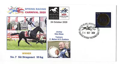 2020 Cox Plate Horse Racing Sir Dragonet Win Moonee Ponds Pmk Souvenir Envelope • £5.64