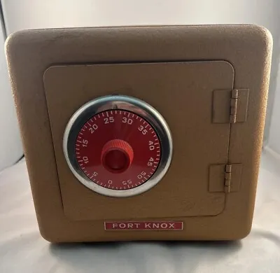 Vintage 1960’s Fort Knox Metal Toy Safe Combination Coin Bank • $30