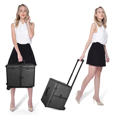 $109.90 • Buy Professional Hair Stylist Rolling Tool Box Makeup Artist Train Makeup Case
