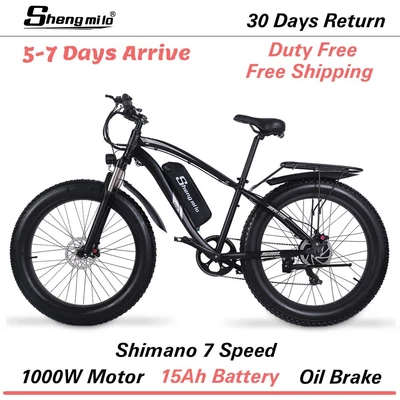 $1250 • Buy 30mph Electric Bike 1000W Electric Mountain Bike 26  Snow Bike Fat Bike Ebike