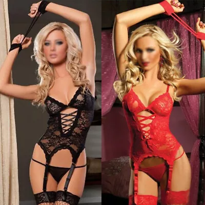 Ladies Sexy Valentine Lingerie Lace Babydoll Underwear Nightwear Sleepwear* ` • £1.67