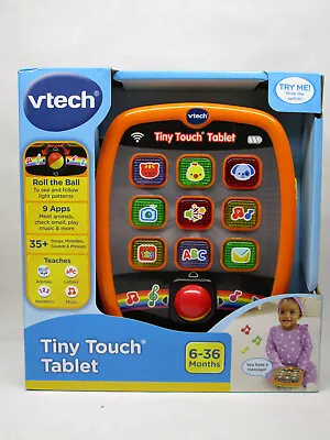 VTECH TINY TOUCH TABLET ORANGE 6-36 MONTHS ANIMALS MUSIC NUMBERS LETTERS Toy • $17.99