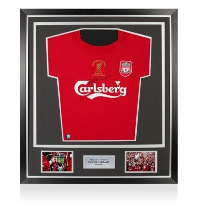 £319.99 • Buy Framed Steven Gerrard Signed Liverpool Shirt - Istanbul 2005 Champions League Wi
