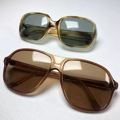 70s Womens Sunglasses Two Pair CoolRay Polaroid 157 & Italy Frames Lens Scratch • $36