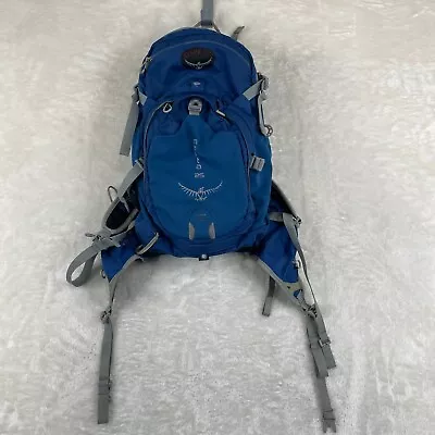 Osprey Manta 25 Daypack Hiking Backpacking Blue With Rain Cover Hydration • $85