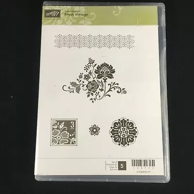 Stampin' Up! FRESH VINTAGE Stamp Set Vintage Images Floral Stamp 5 Stamps • $6.32