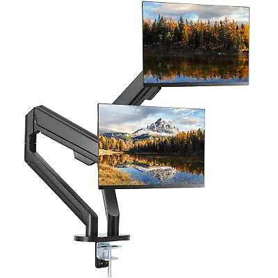 VEVOR Dual Monitor Arm Mount Desk Stand For 13 -35  Screens Up To 26.4 Lbs Each • £38.39