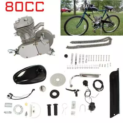 Full Set 80cc 2-Stroke Bike Gas Motor Engine Kit Motorized For 24  26  Bicycle • $84.99