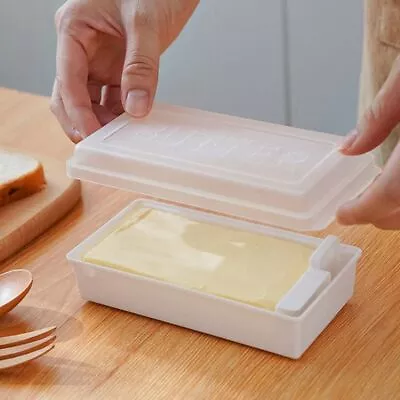 Plastics Butter Dish Fresh-keeping Butter Box Butter Cut Storage Box  Kitchen • $8.56