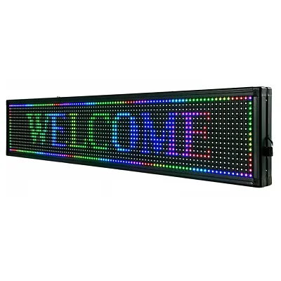 Outdoor LED Sign Programmable Scrolling Message Display Board 40  X 8  7 Color • $76