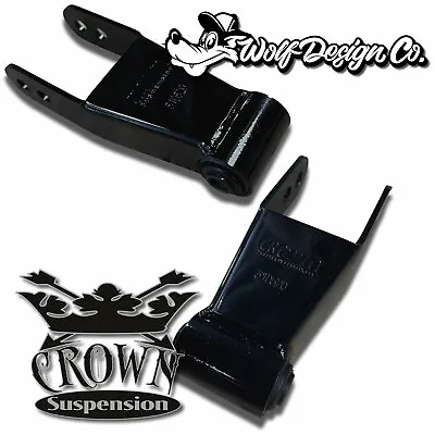 Crown Suspension 88-18 CHEVY GMC K1500 1 -2  DROP LOWERING SHACKLES SHACKLE KIT • $42.50