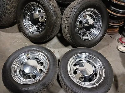 American Rading 14  Chrome Vintage Wheels + Caps + Bf Goodrich Radial T/a Tires! • $475
